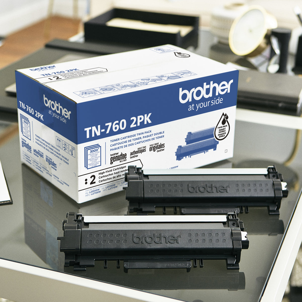 BROTHER  TN-760 2PK Black Original Toner Cartridge - Cartouches Certifiees