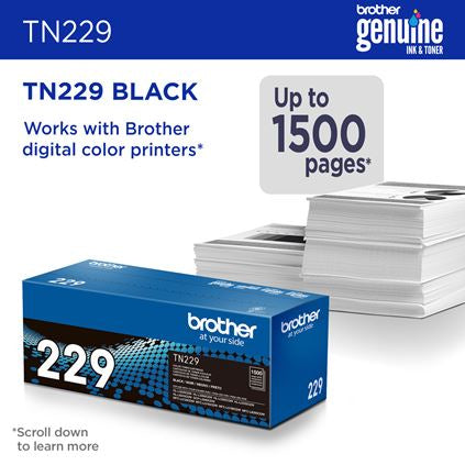 BROTHER TN229BK Black Original Toner Cartridge - Cartouches Certifiees