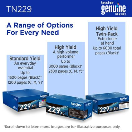 BROTHER TN229BK Black Original Toner Cartridge - Cartouches Certifiees