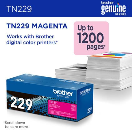 BROTHER TN229M Magenta Original Toner Cartridge - Cartouches Certifiees