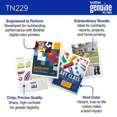 BROTHER TN229M Magenta Original Toner Cartridge - Cartouches Certifiees