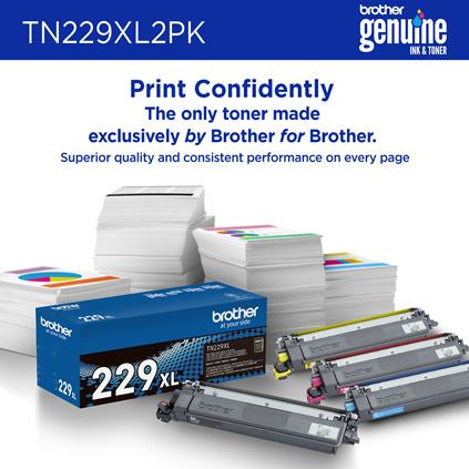 BROTHER TN229XL2PK Black Original Toner Cartridge - Cartouches Certifiees