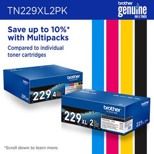 BROTHER TN229XL2PK Black Original Toner Cartridge - Cartouches Certifiees