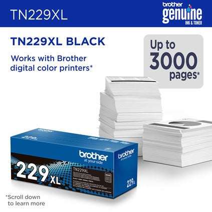 BROTHER TN229XLBK Black Original Toner Cartridge - Cartouches Certifiees