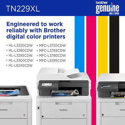 BROTHER TN229XLBK Black Original Toner Cartridge - Cartouches Certifiees