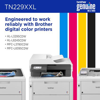 BROTHER TN229XXLC Cyan Original Toner Cartridge - Cartouches Certifiees