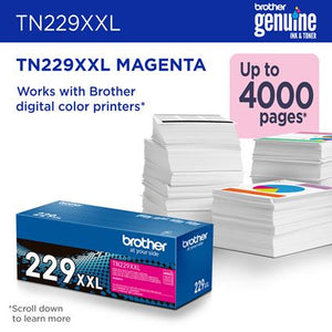 BROTHER TN229XXLM Magenta Original Toner Cartridge - Cartouches Certifiees