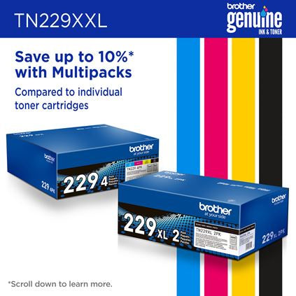 BROTHER TN229XXLY Yellow Original Toner Cartridge - Cartouches Certifiees