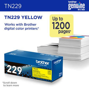 BROTHER TN229Y Yellow Original Toner Cartridge - Cartouches Certifiees