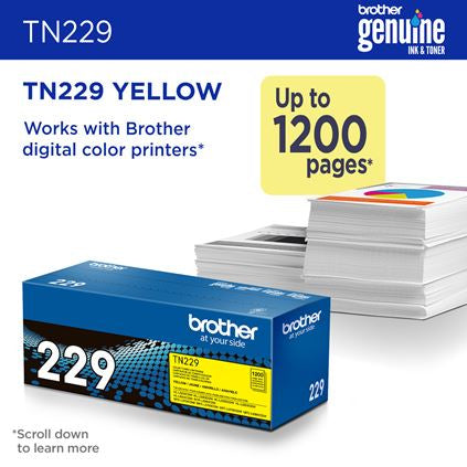 BROTHER TN229Y Yellow Original Toner Cartridge - Cartouches Certifiees