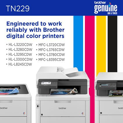 BROTHER TN229Y Yellow Original Toner Cartridge - Cartouches Certifiees