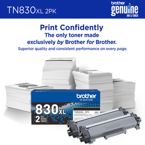 BROTHER TN830XL2PK Black Original Toner Cartridge - Cartouches Certifiees