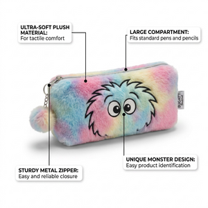 BUGATTI Bondstreet Furry Face Pencil Case (PCA5402BS-MULTI) - Cartouches Certifiees