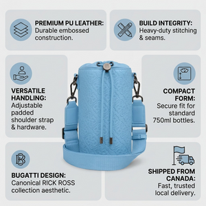 BUGATTI Rick Ross - Champagne Bag - PU Drift Blue (CBY1008RR-BLUE) - Cartouches Certifiees