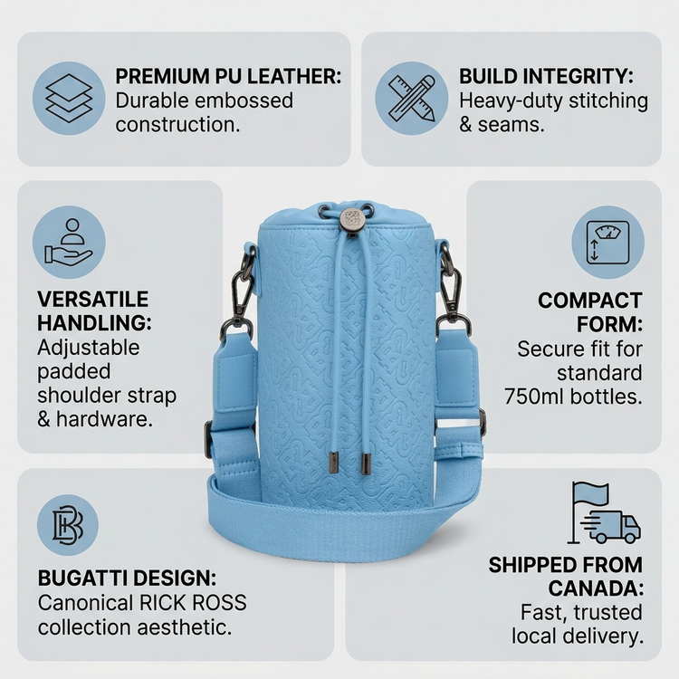 BUGATTI Rick Ross - Champagne Bag - PU Drift Blue (CBY1008RR-BLUE) - Cartouches Certifiees