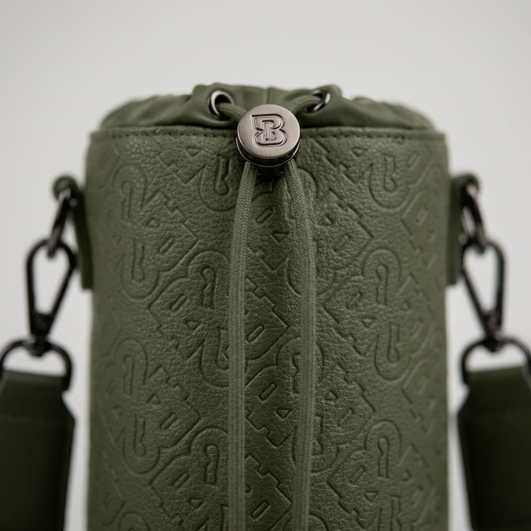 BUGATTI Rick Ross - Champagne Bag - PU Grit Green (CBY1008RR-KHAKI) - Cartouches Certifiees