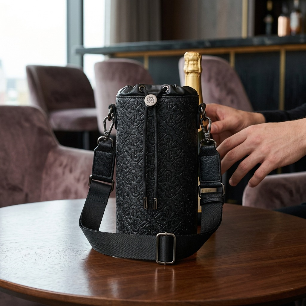 BUGATTI Rick Ross - Champagne Bag - PU Phantom Black (CBY1008RR-BLACK) - Cartouches Certifiees