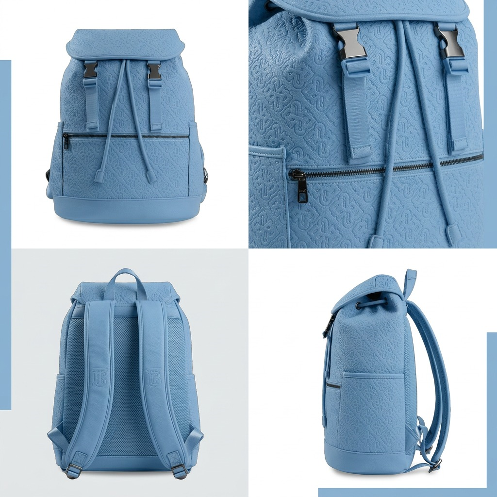BUGATTI Rick Ross - The Boss Edition Backpack - PU Drift Blue (BKP1005RR-BLUE) - Cartouches Certifiees