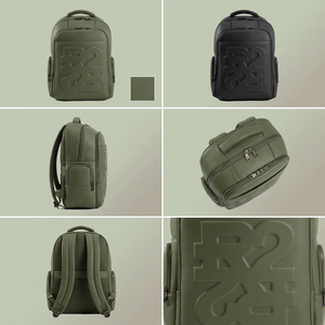 BUGATTI Rick Ross - The Boss Edition Backpack - PU Grit Green (BKP1000RR-KHAKI) - Cartouches Certifiees