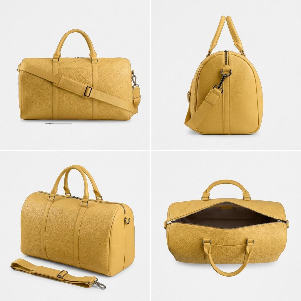 BUGATTI Rick Ross - The Boss Edition Duffle Bag - PU Voltage Yellow (DUF1001RR-YELLOW) - Cartouches Certifiees