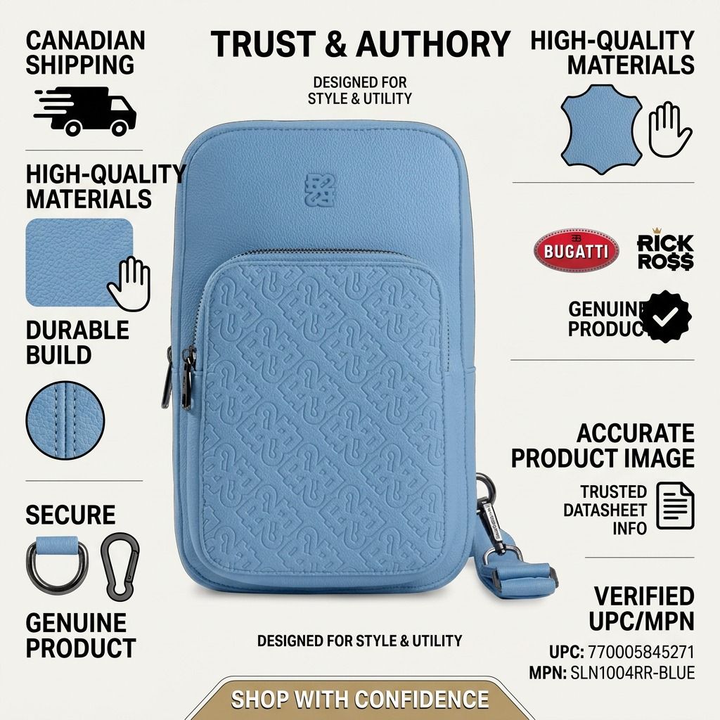 BUGATTI Rick Ross - The Boss Edition Sling Bag - PU Drift Blue (SLN1004RR-BLUE) - Cartouches Certifiees