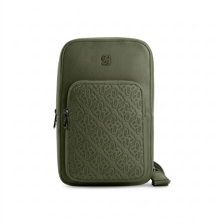BUGATTI Rick Ross - The Boss Edition Sling Bag - PU Grit Green (SLN1004RR-KHAKI) - Cartouches Certifiees