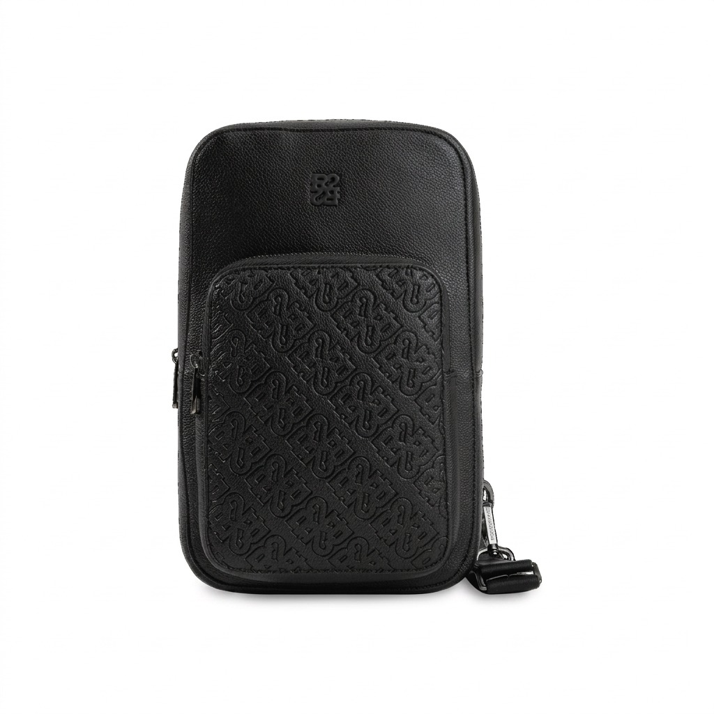 BUGATTI Rick Ross - The Boss Edition Sling Bag - PU Phantom Black (SLN1004RR-BLACK) - Cartouches Certifiees