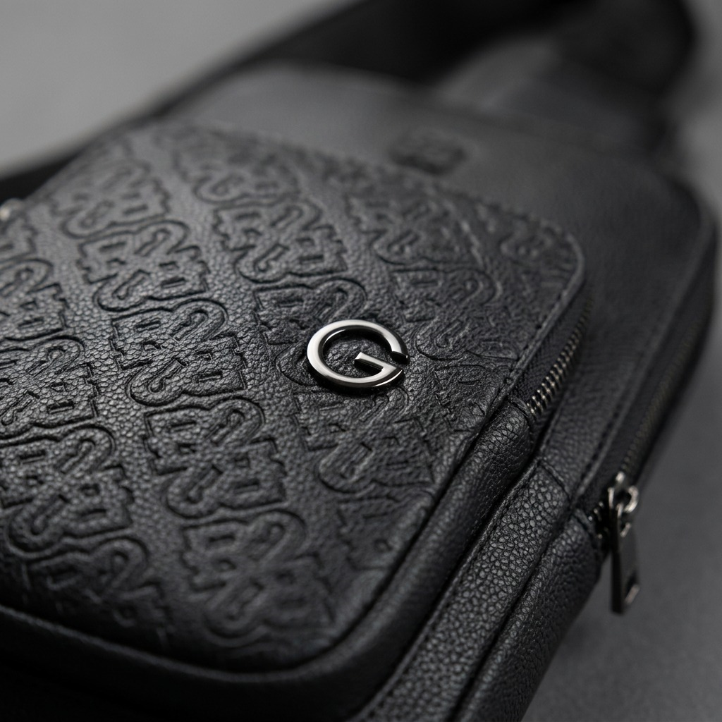 BUGATTI Rick Ross - The Boss Edition Sling Bag - PU Phantom Black (SLN1004RR-BLACK) - Cartouches Certifiees