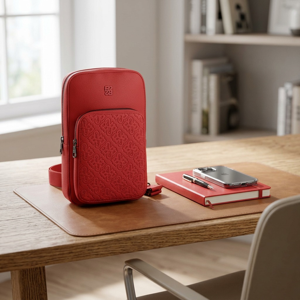 BUGATTI Rick Ross - The Boss Edition Sling Bag - PU Red (SLN1004RR-RED) - Cartouches Certifiees
