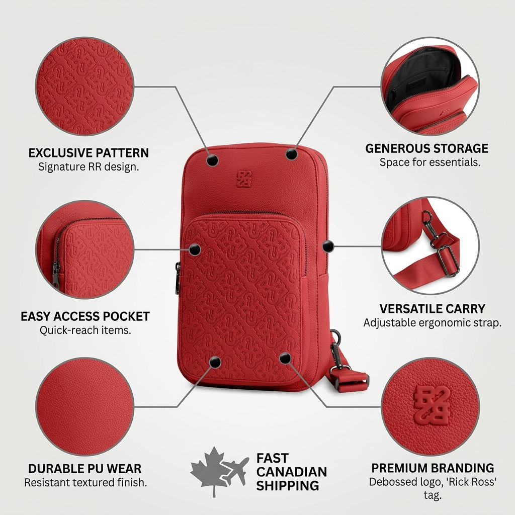 BUGATTI Rick Ross - The Boss Edition Sling Bag - PU Red (SLN1004RR-RED) - Cartouches Certifiees