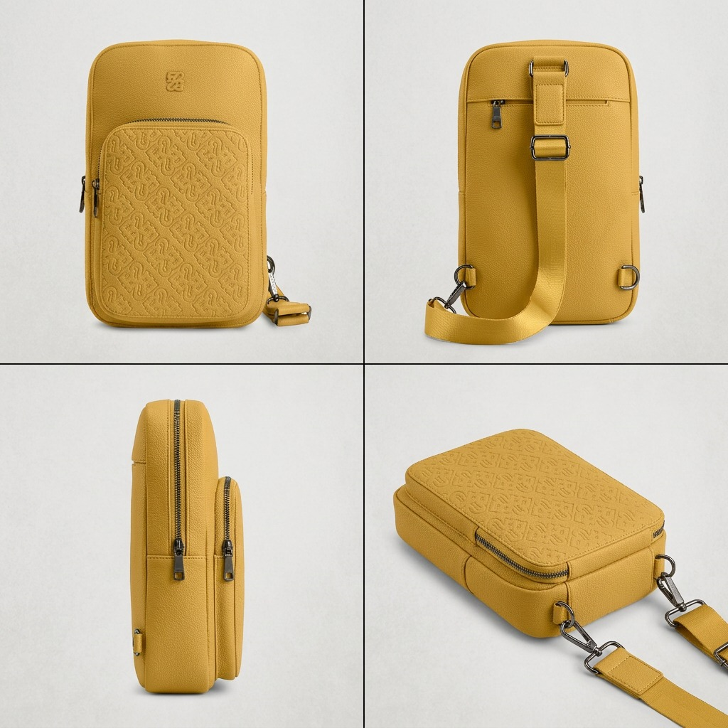 BUGATTI Rick Ross - The Boss Edition Sling Bag - PU Voltage Yellow (SLN1004RR-YELLOW) - Cartouches Certifiees