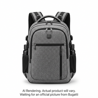 BUGATTI Swiss Mobility Active City Backpack - Grey (BKP1201SM-GRY) - Cartouches Certifiees