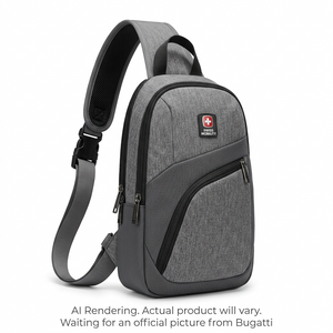 BUGATTI Swiss Mobility Active City Sling Bag - Grey (SLN1203SM-GRY) - Cartouches Certifiees