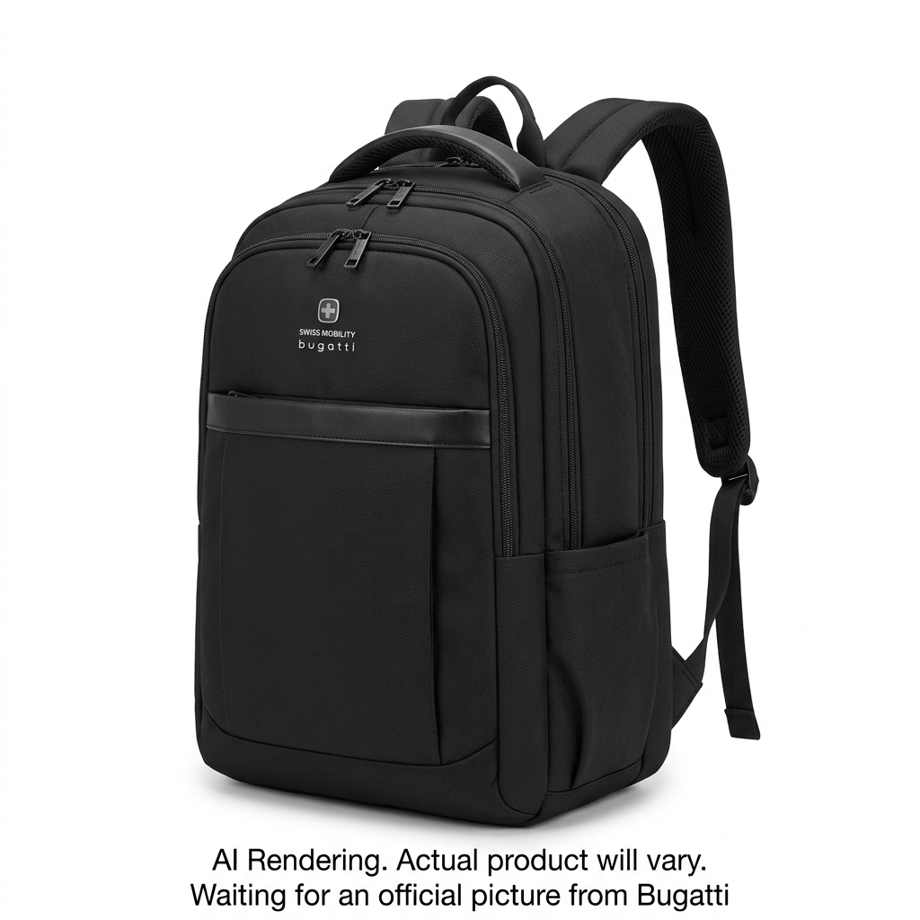 BUGATTI Swiss Mobility Urban Pro Backpack - Black (BKP1195SM-BLK) - Cartouches Certifiees