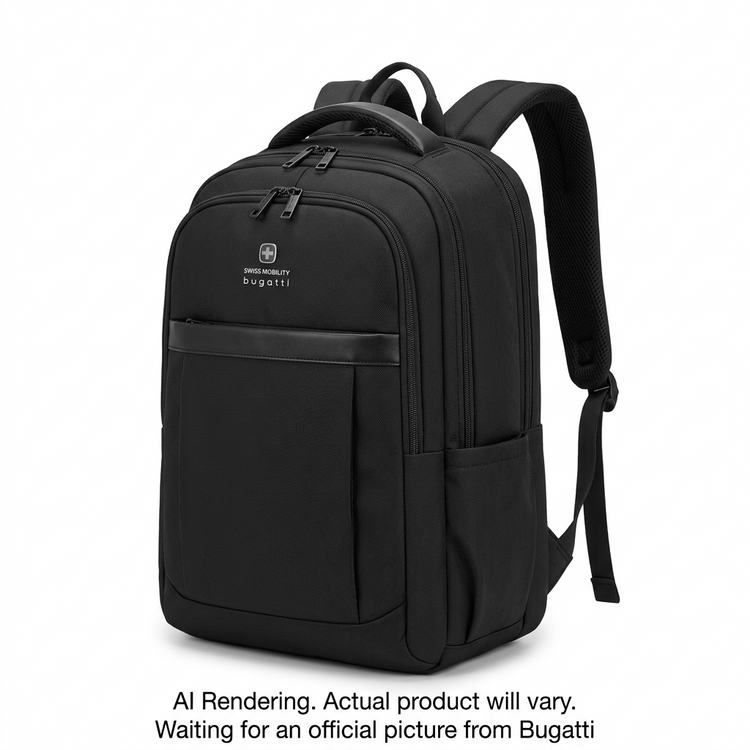 BUGATTI Swiss Mobility Urban Pro Backpack - Black (BKP1195SM-BLK) - Cartouches Certifiees
