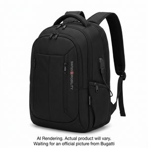 BUGATTI Swiss Mobility Urban Pro Backpack - Black (BKP1206SM-BLK) - Cartouches Certifiees