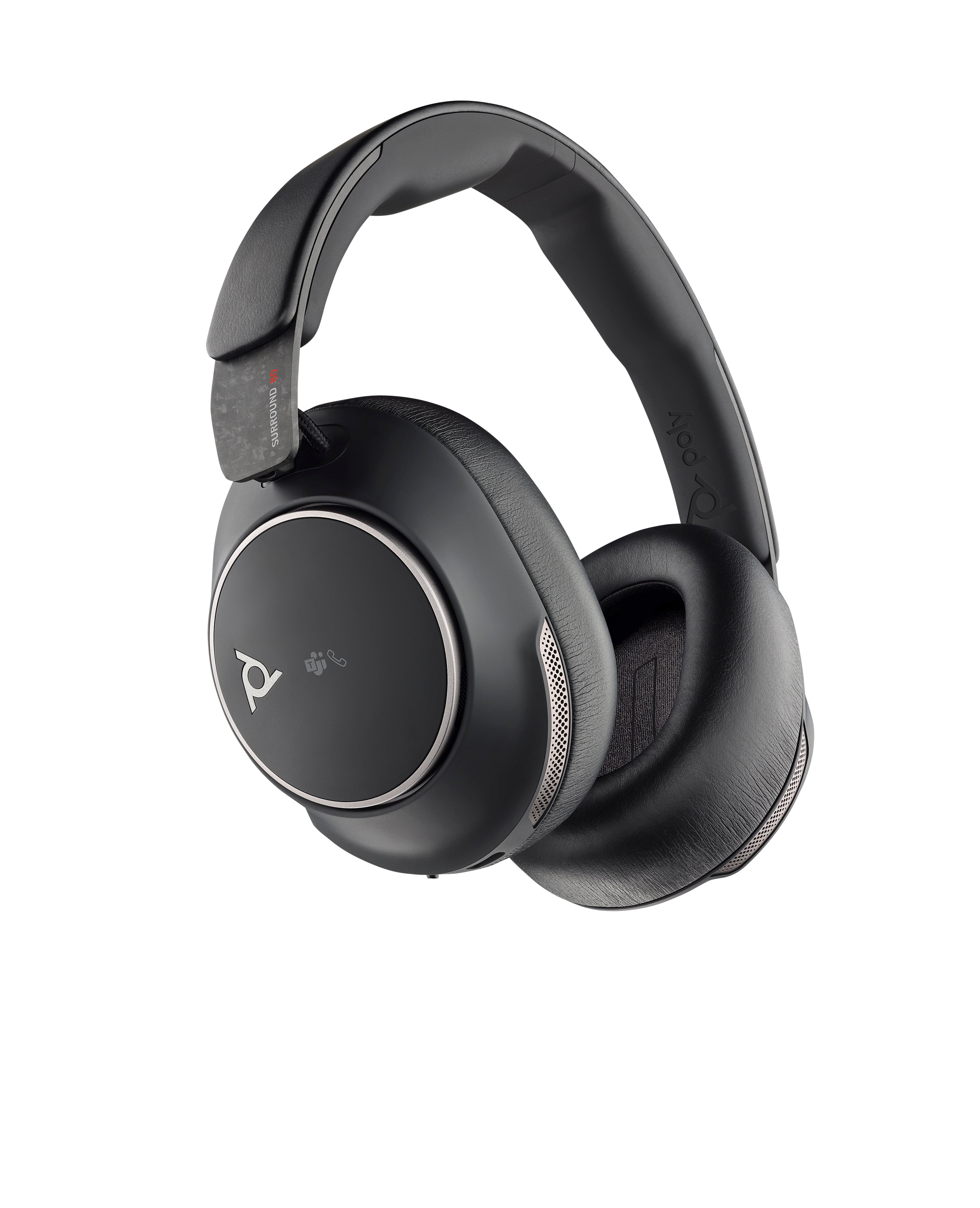 Poly Voyager Surround 80 UC Microsoft Teams Certified USB-C Headset +USB-C/A Adapter Sans fil Arceau Musique/Quotidien USB Type-C Bluetooth Noir - Image 1