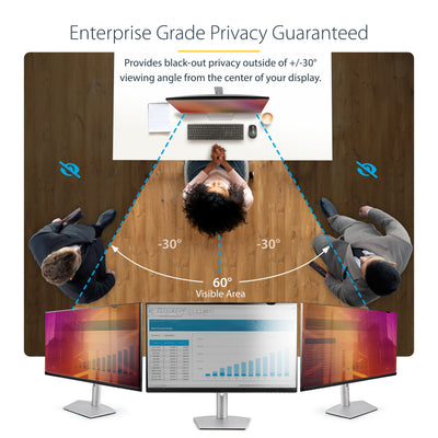 StarTech.com 2469G-PRIVACY-SCREEN filtre anti-reflets pour écran et filtre de confidentialité 61 cm (24") Moniteur Filtre de confidentialité sans bords pour ordinateur - Image 8