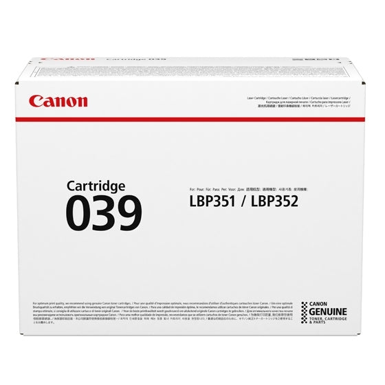 CANON 039 toner cartridge 1 pc(s) Original Black (0287C001) - Cartouches Certifiees