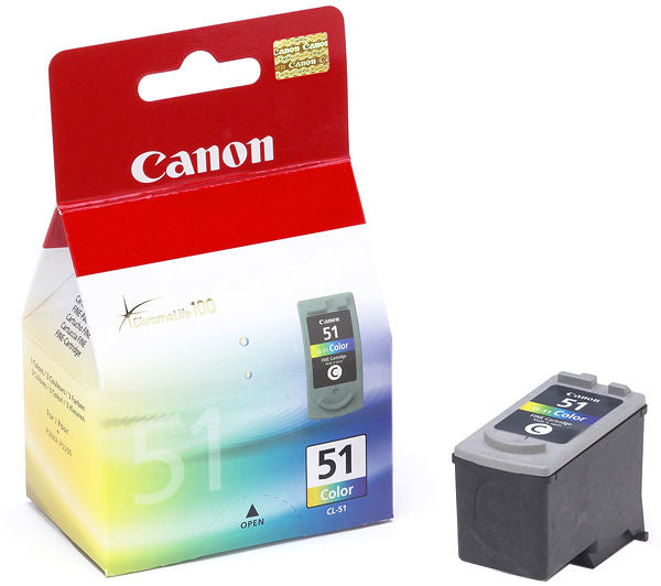 CANON CL-51 ink cartridge 1 pc(s) Original High (XL) Yield Cyan, Magenta, Yellow (0618B002) - Cartouches Certifiees