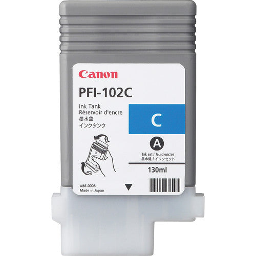 CANON PFI-102C ink cartridge Original Cyan (0896B001) - Cartouches Certifiees