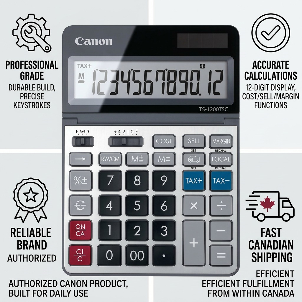 CANON TS-1200TSC Silver/Black 12-Digit Display (2468C004) - Cartouches Certifiees