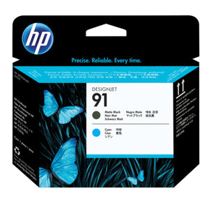HP 91 (C9460A) Matte Black and Cyan Original Printhead - Cartouches Certifiées