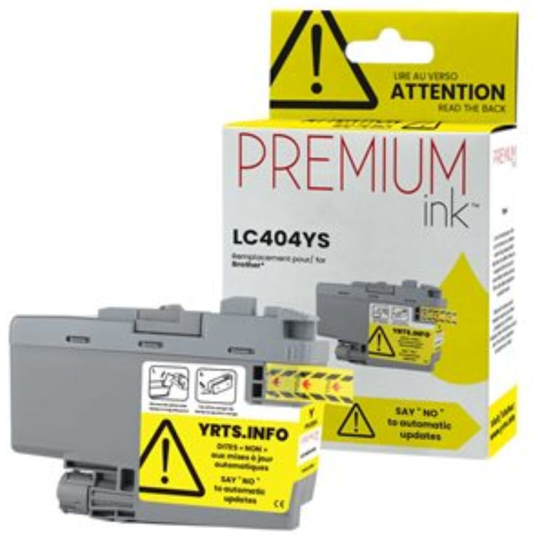 Compatible BROTHER LC404YS Yellow Inkjet Cartridge Premium Quality - Cartouches Certifiées