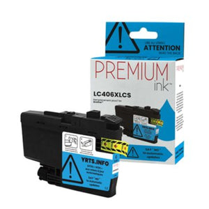 Compatible BROTHER LC406XLCS Cyan Inkjet Cartridge Premium Quality - Cartouches Certifiées