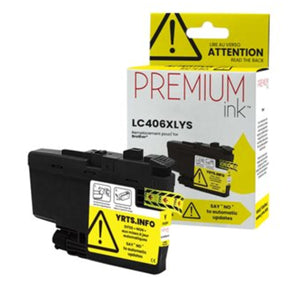 Compatible BROTHER LC406XLYS Yellow Inkjet Cartridge Premium Quality - Cartouches Certifiées