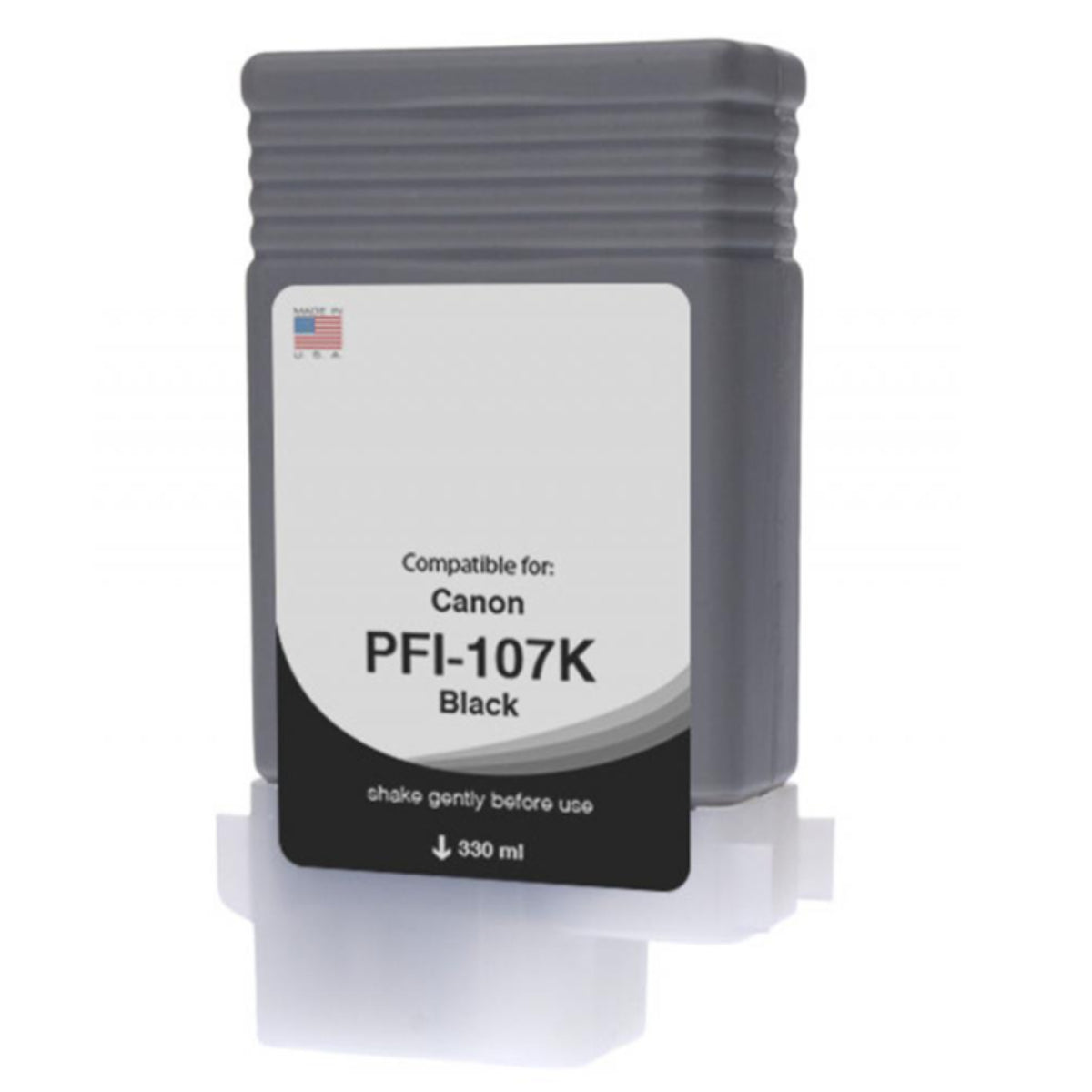 Compatible CANON PFI-107 130ml (6705B001) Black Inkjet Cartridge Premium Quality - Cartouches Certifiées