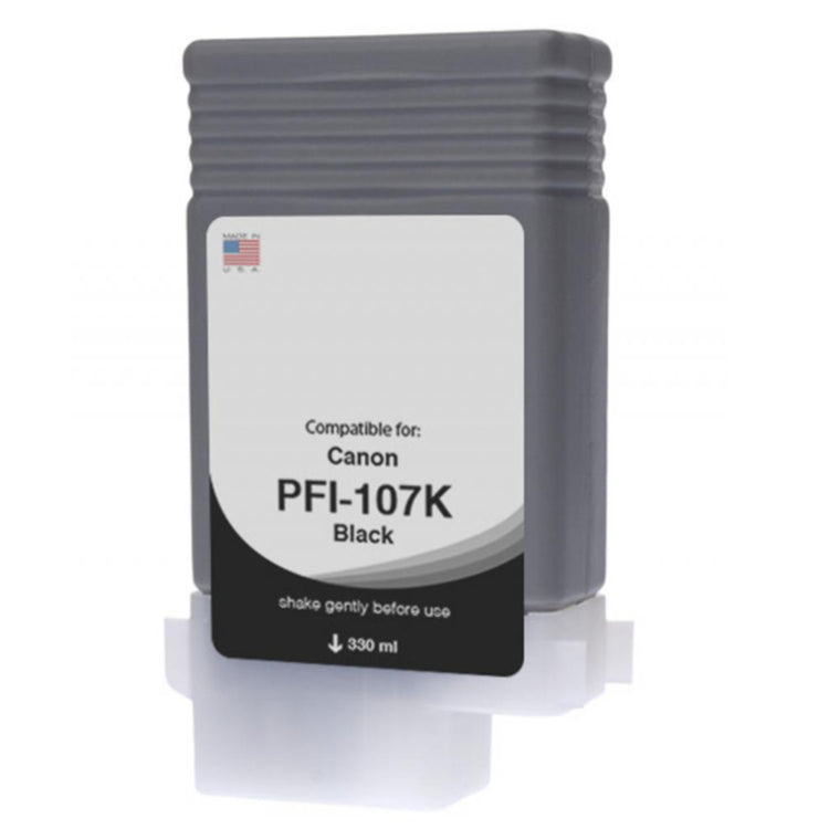 Compatible CANON PFI-107 130ml (6705B001) Black Inkjet Cartridge Premium Quality - Cartouches Certifiées