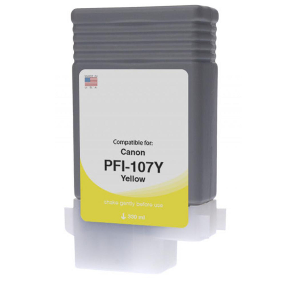 Compatible CANON PFI-107 130ml (6708B001) Yellow Inkjet Cartridge Premium Quality - Cartouches Certifiées