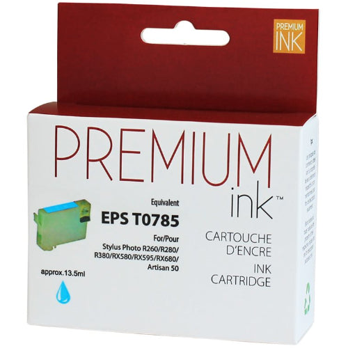 Compatible EPSON T078 (T078520) Photo Cyan Inkjet Cartridge Premium Quality - Cartouches Certifiées